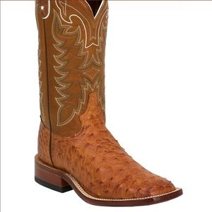 TonyLama Vintage FullQuill Ostrich Boots SquareToe
